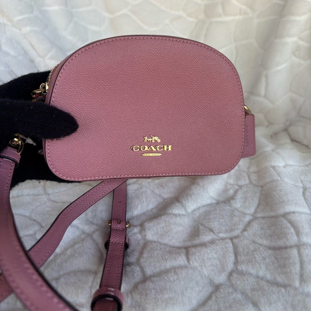 Coach Mini Jamie Camera Bag in Refined Pebble Leather - True Pink / Like New - Picture 11 of 13